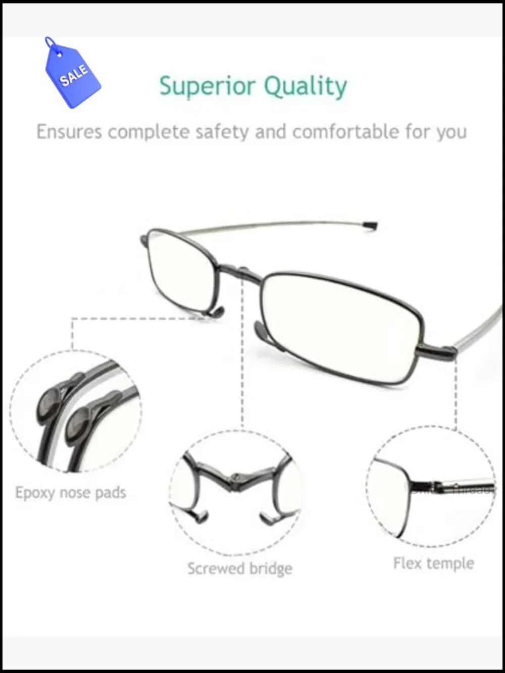 2 Pack Blue Light Blocking Reading Glasses Foldable Spring Hinge Women Men